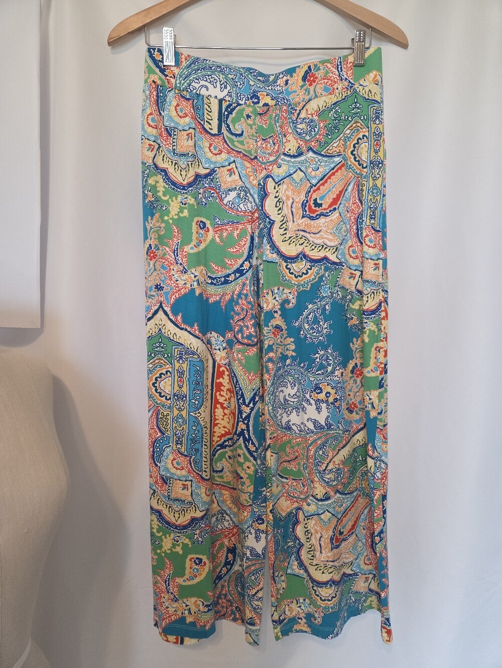 Lauren Ralph Lauren Paisley Wide Leg Jersey Knit Pants